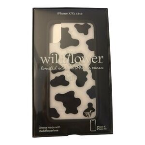 Wildflowers Black & White Cow Spot iPhone X/Xs Case